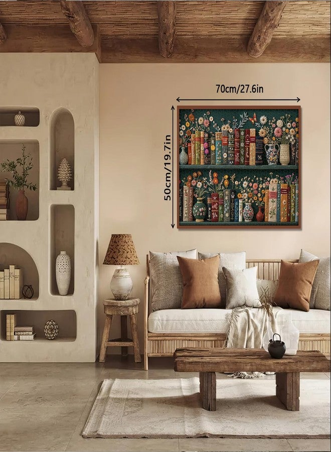 PPuzzling Wildflower Pages Puzzles for Adults 1000 Pieces, Vintage Flower Book Art Puzzle, Colorful Blooming Bookshelf Jigsaw Puzzle, Retro Floral Plant Aesthetic Puzzles for Book Lovers - Image 3